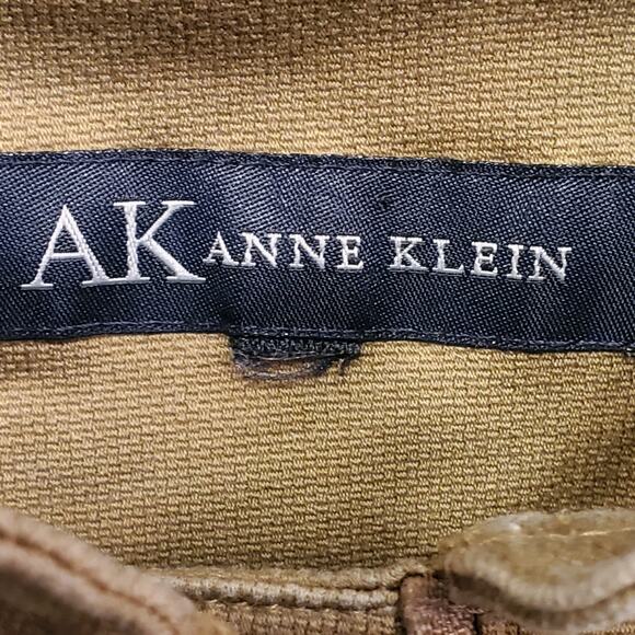 Anne Klein Tan Cropped Denim Jacket Medium - Picture 4 of 5